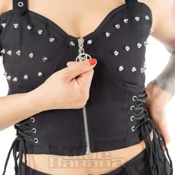 Heartless Kahlo Crop Top (Black)
