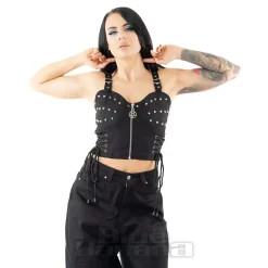 Heartless Kahlo Crop Top (Black)