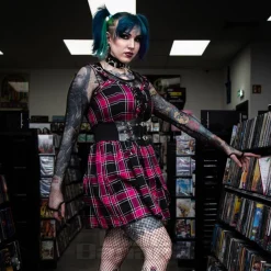 Heartless Tamsyn Dress (Black/Pink)