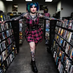 Heartless Tamsyn Dress (Black/Pink)