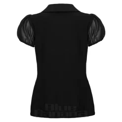 Hell Bunny Charming Blouse (Black)