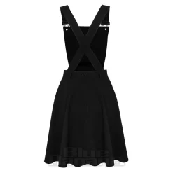 Hell Bunny Cupid Pinafore Dress (Black)