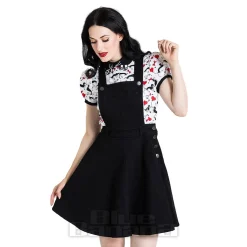 Hell Bunny Dakota Pinafore Dress (Black)
