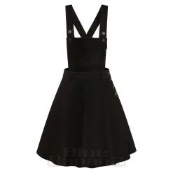 Hell Bunny Dakota Pinafore Dress (Black)