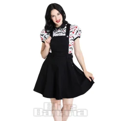 Hell Bunny Dakota Pinafore Dress (Black)