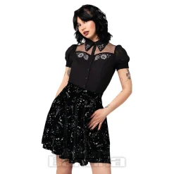 Hell Bunny Danica Blouse (Black)