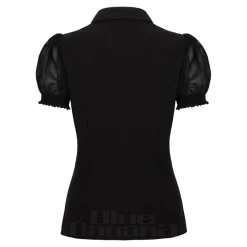 Hell Bunny Danica Blouse (Black)