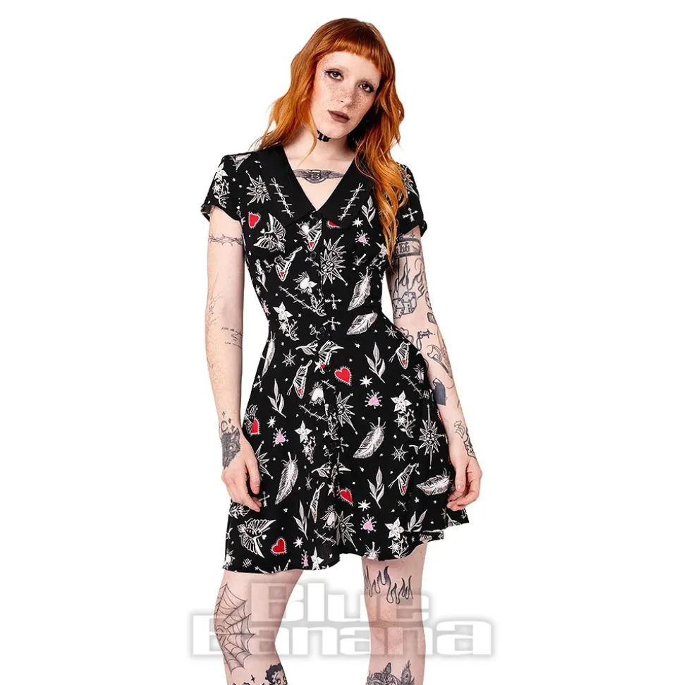 Hell Bunny Leah Mini Dress (Black)