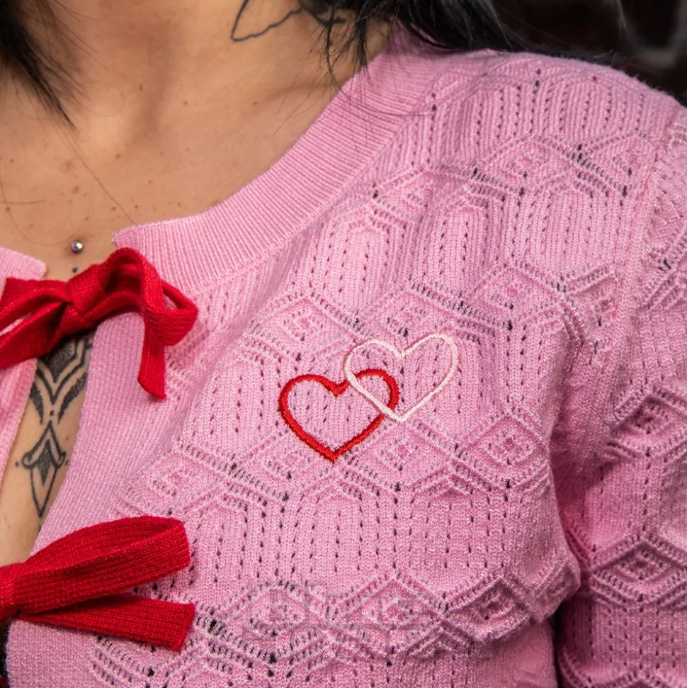 Hell Bunny Lucie Cardigan (Pink)