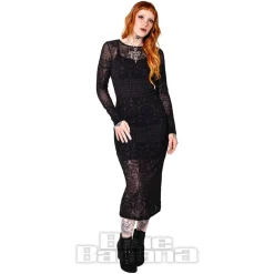 Hell Bunny Mea Culpa Midi Dress (Black)