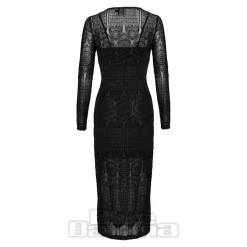 Hell Bunny Mea Culpa Midi Dress (Black)