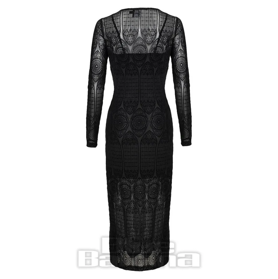 Hell Bunny Mea Culpa Midi Dress (Black)