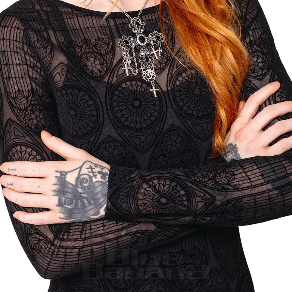 Hell Bunny Mea Culpa Midi Dress (Black)