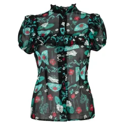 Hell Bunny Medea Blouse (Black)