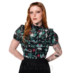 Hell Bunny Medea Blouse (Black)