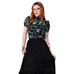 Hell Bunny Medea Blouse (Black)