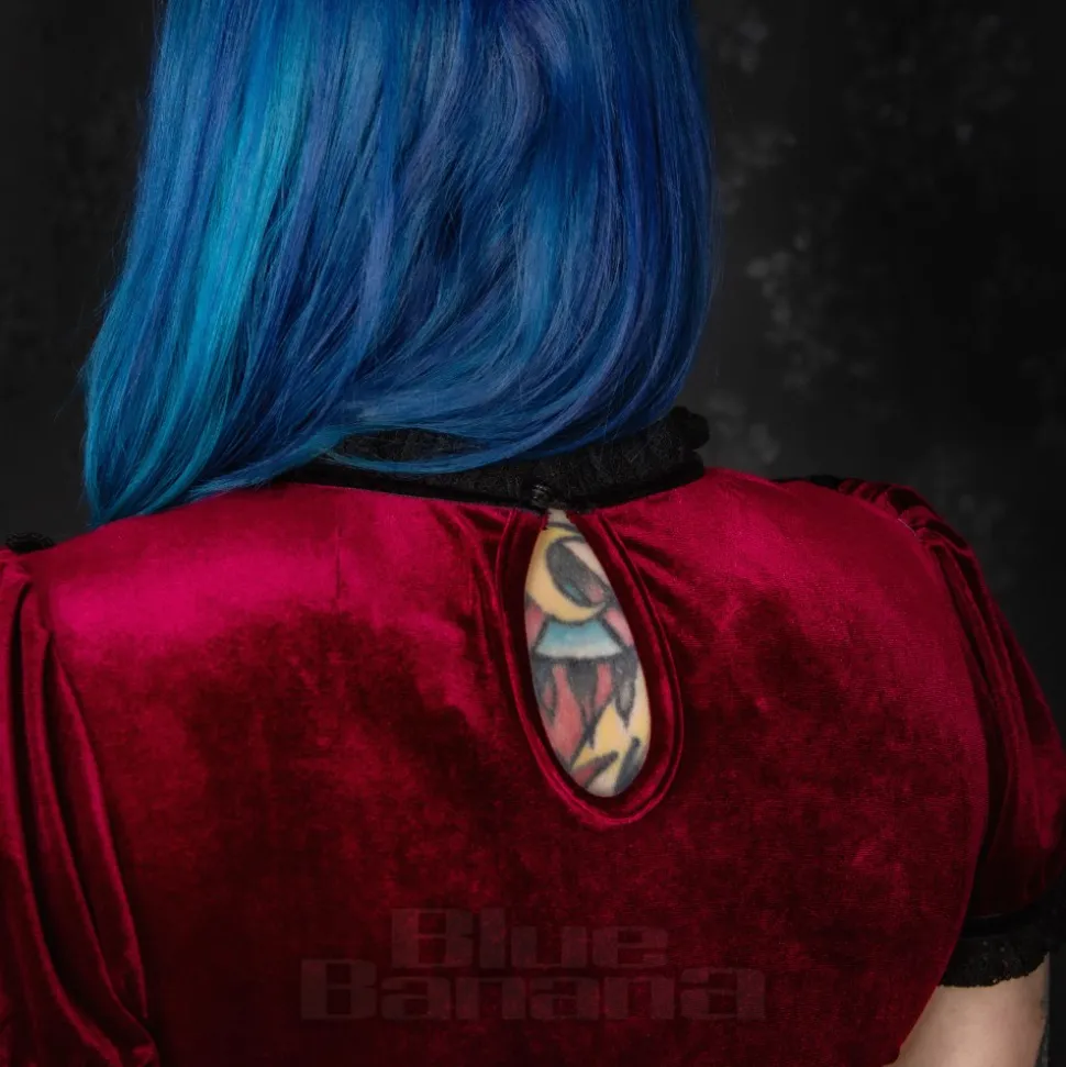 Hell Bunny Mourning Dress (Burgundy)