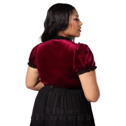Hell Bunny Mourning Top (Burgundy)