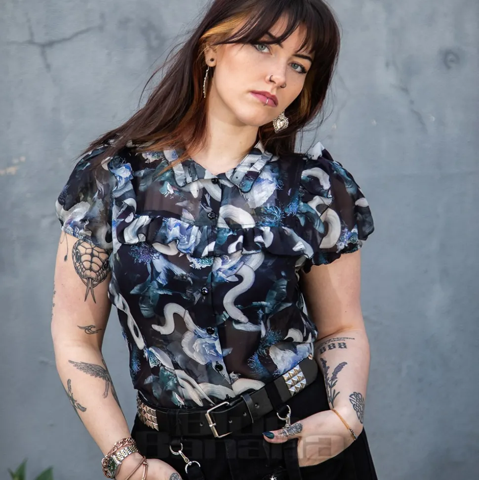 Hell Bunny Serpent Blouse (Multicolour)