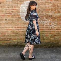 Hell Bunny Serpent Midi Dress (Multicolour)