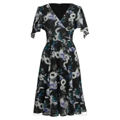 Hell Bunny Serpent Midi Dress (Multicolour)