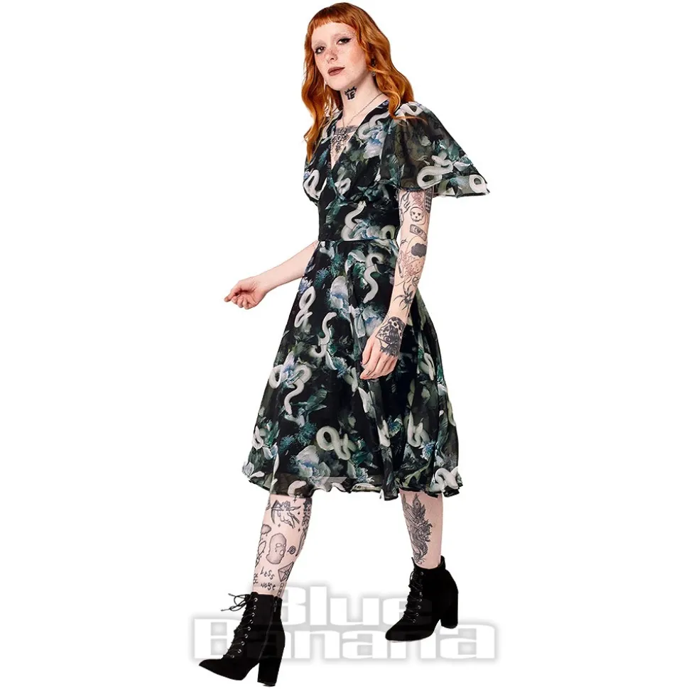Hell Bunny Serpent Midi Dress (Multicolour)