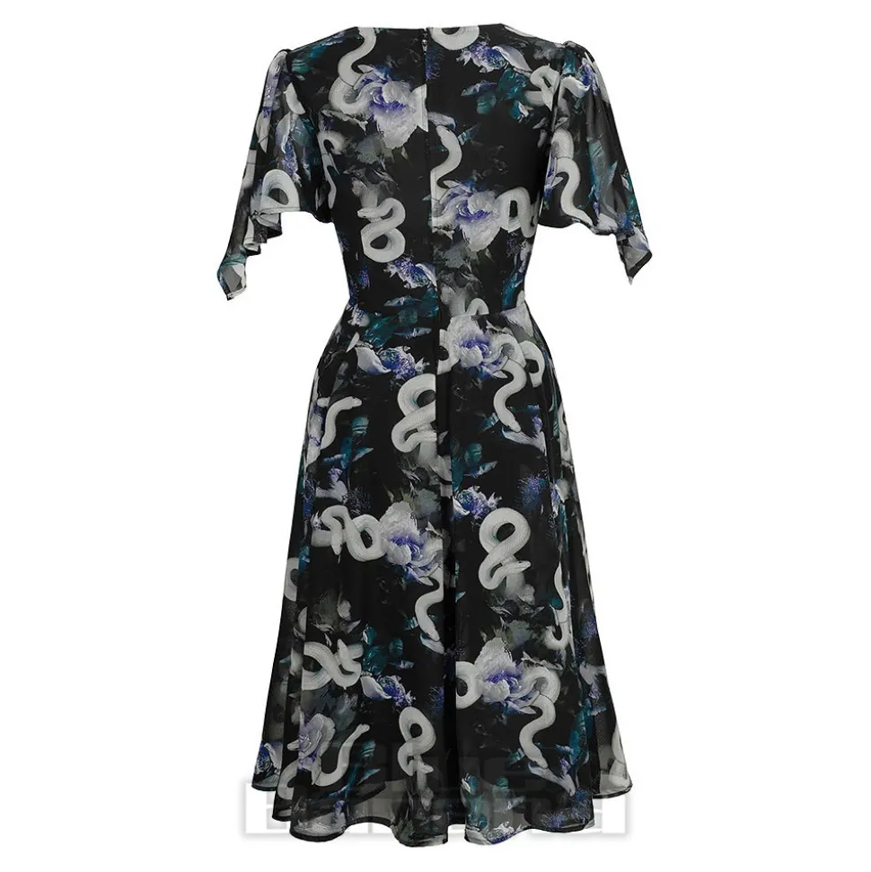 Hell Bunny Serpent Midi Dress (Multicolour)
