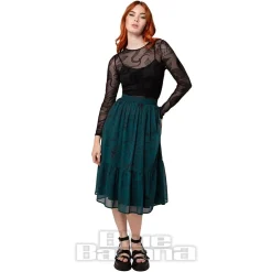 Hell Bunny Snake Charmer Mesh Top (Black)