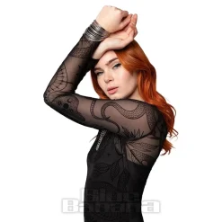 Hell Bunny Snake Charmer Midi Dress (Black)