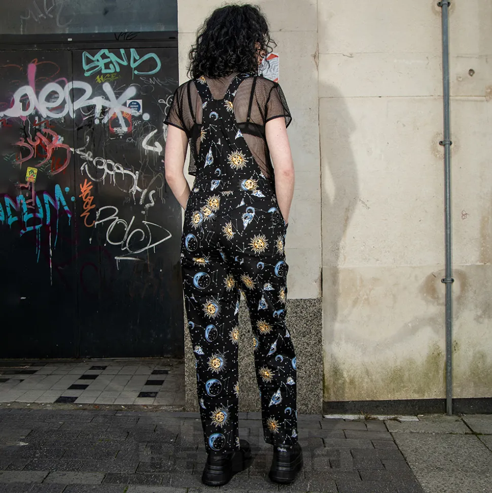 Hell Bunny Solaris Dungarees (Black)