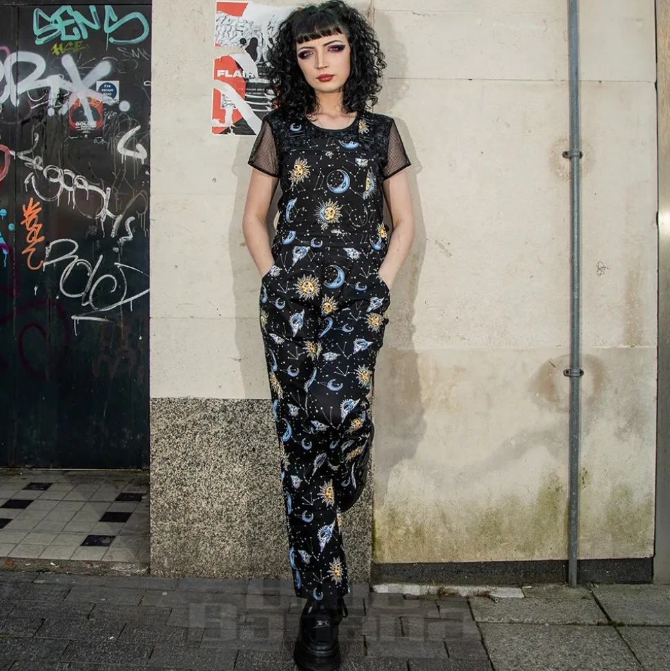 Hell Bunny Solaris Dungarees (Black)