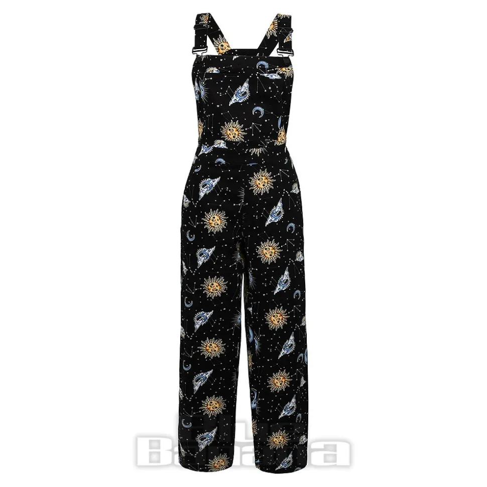 Hell Bunny Solaris Dungarees (Black)