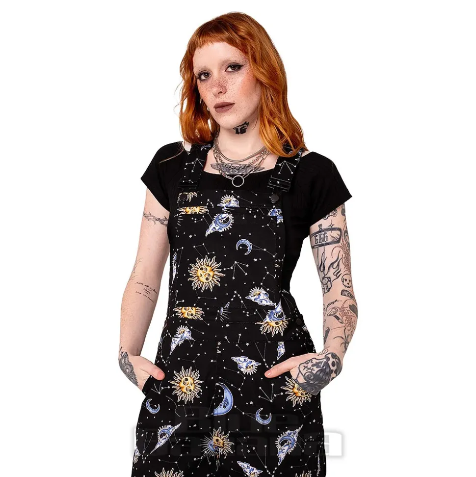 Hell Bunny Solaris Dungarees (Black)