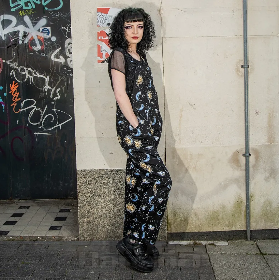 Hell Bunny Solaris Dungarees (Black)