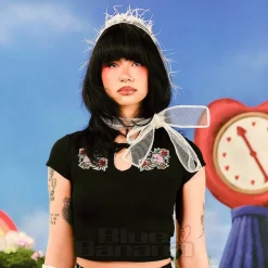 Hell Bunny X Care Bear Cheer Bear Top (Black)