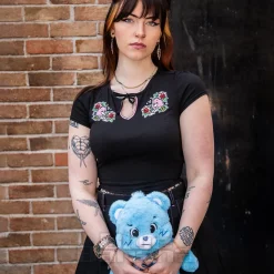Hell Bunny X Care Bear Cheer Bear Top (Black)