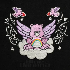 Hell Bunny X Care Bear Cheer Bear Pleated Mini Skirt (Black)
