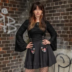Hell Bunny X Care Bear Love-A-Lot Skirt (Black)