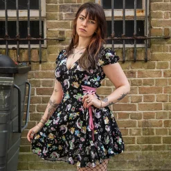 Hell Bunny X Care Bear Roxi Care Bears Dress (Black)