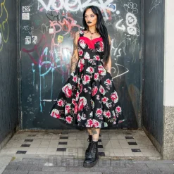 Hell Bunny Yuna Midi Dress (Black)