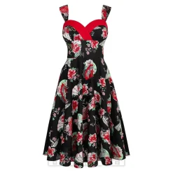 Hell Bunny Yuna Midi Dress (Black)