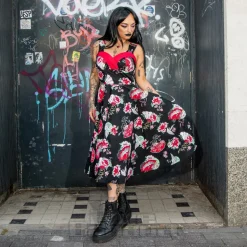Hell Bunny Yuna Midi Dress (Black)