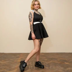 H&R London Empire Line Dress (Black/White)