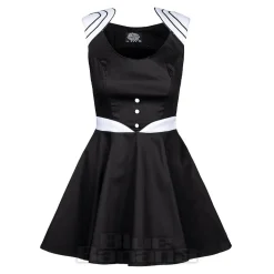 H&R London Empire Line Dress (Black/White)