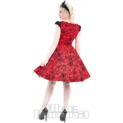 H&R London Flock Dress (Red)