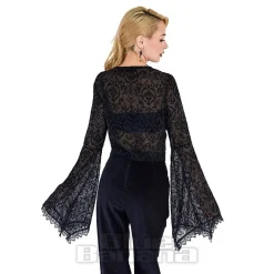 Jawbreaker Flared Sleeves Top (Black)