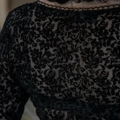 Jawbreaker Floral Flock Top (Black)