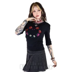 Jawbreaker Flower Skull Jumper (Black)
