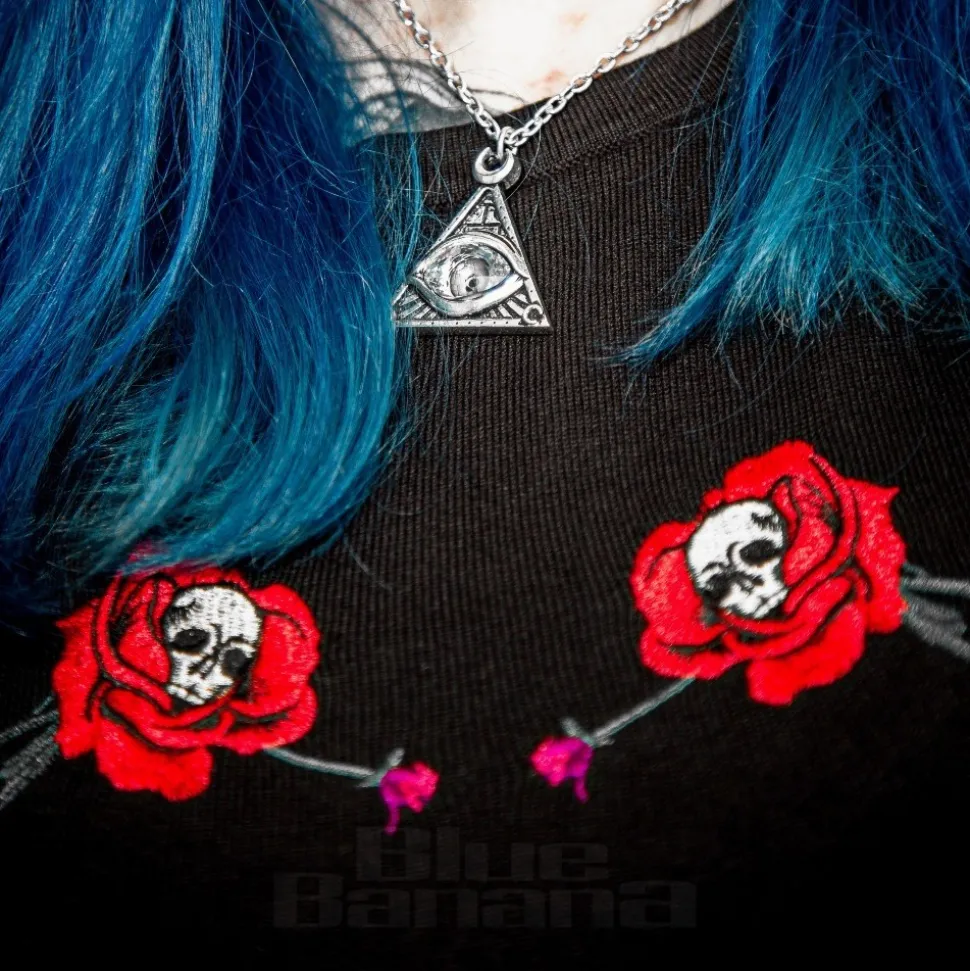 Jawbreaker Flower Skull Jumper (Black)