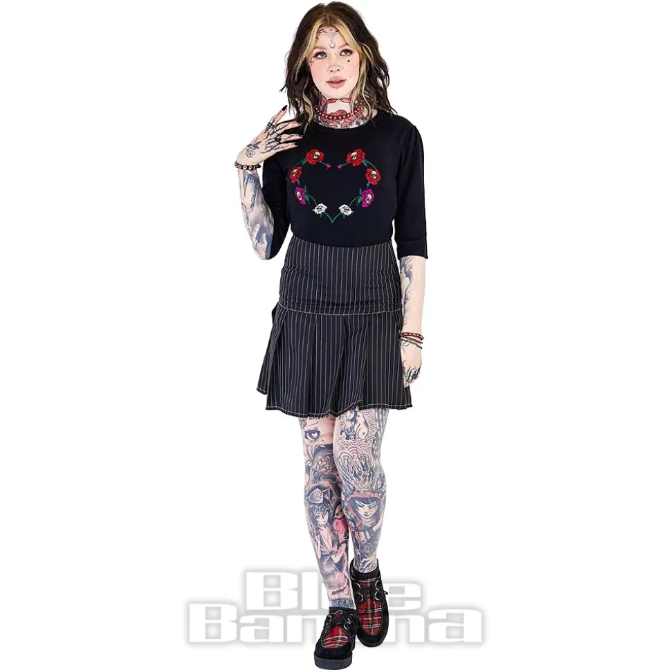 Jawbreaker Flower Skull Jumper (Black)